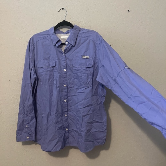 Columbia Tops Womens Purple Columbia Fishing Shirt Poshmark
